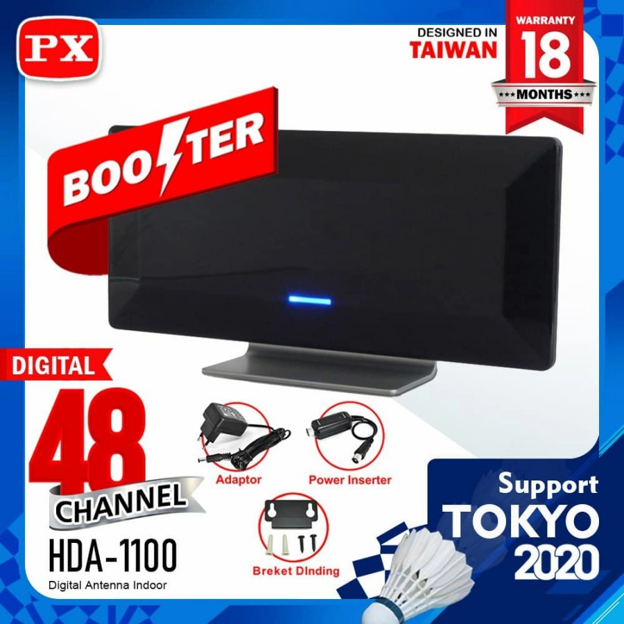 PX HDA-1100 Antena TV Indoor Digital dan Analog - Garansi Resmi PX