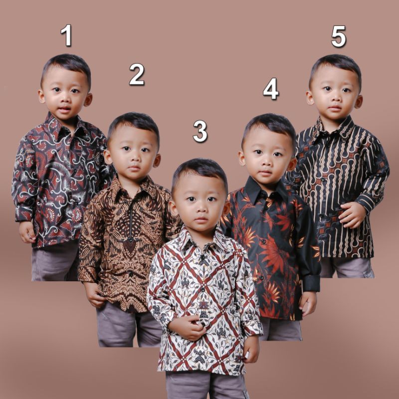 KEMEJA BATIK ANAK LENGAN PANJANG PREMIUM BATIK ANAK LAKI-LAKI