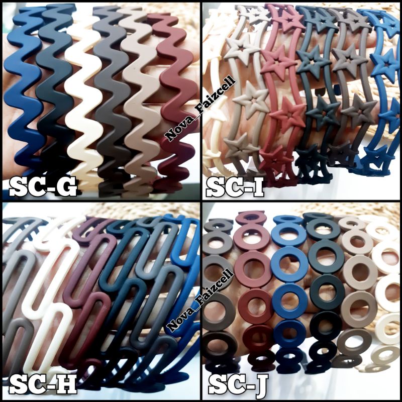 Bando Korea Dewasa Doff / Matte Seri Kecoklatan bandana Remaja dan Dewasa