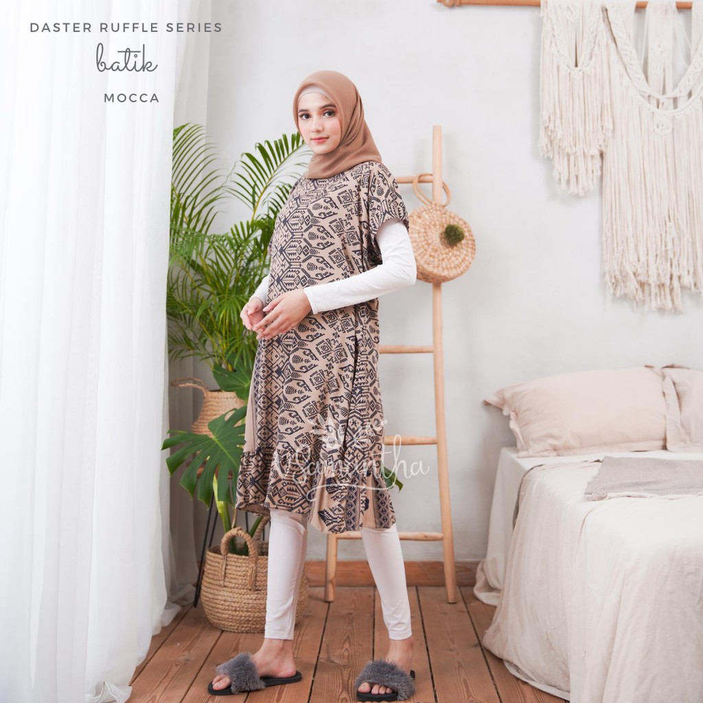 vSamantha - Daster Viral Ruffle Rayon Motif