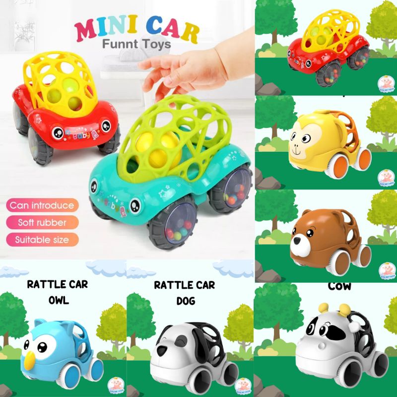 Mainan Mobil Rattle Car Kerincingan Bayi Anak