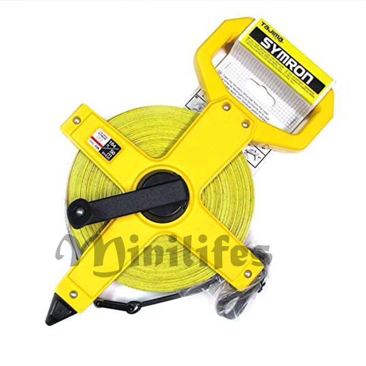 TAJIMA SYMRON ORIGINAL 50M - METERAN TANCAP TANAH SIMRON FIBER 50 M JEPANG - TARIK GULUNG 50 METER J
