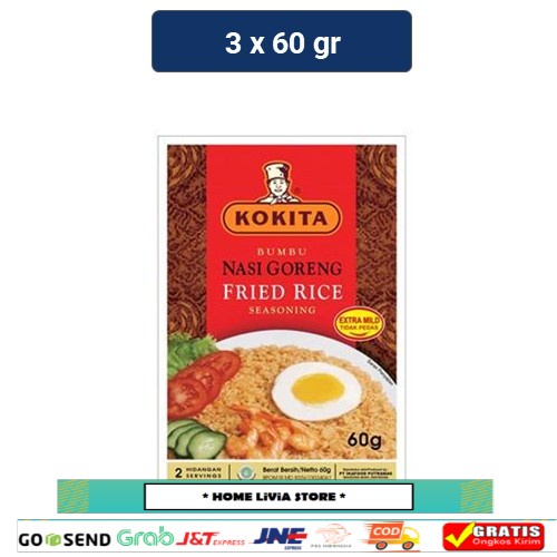 

Kokita Bumbu Nasi Goreng Extra Mild 3 x 60 gr