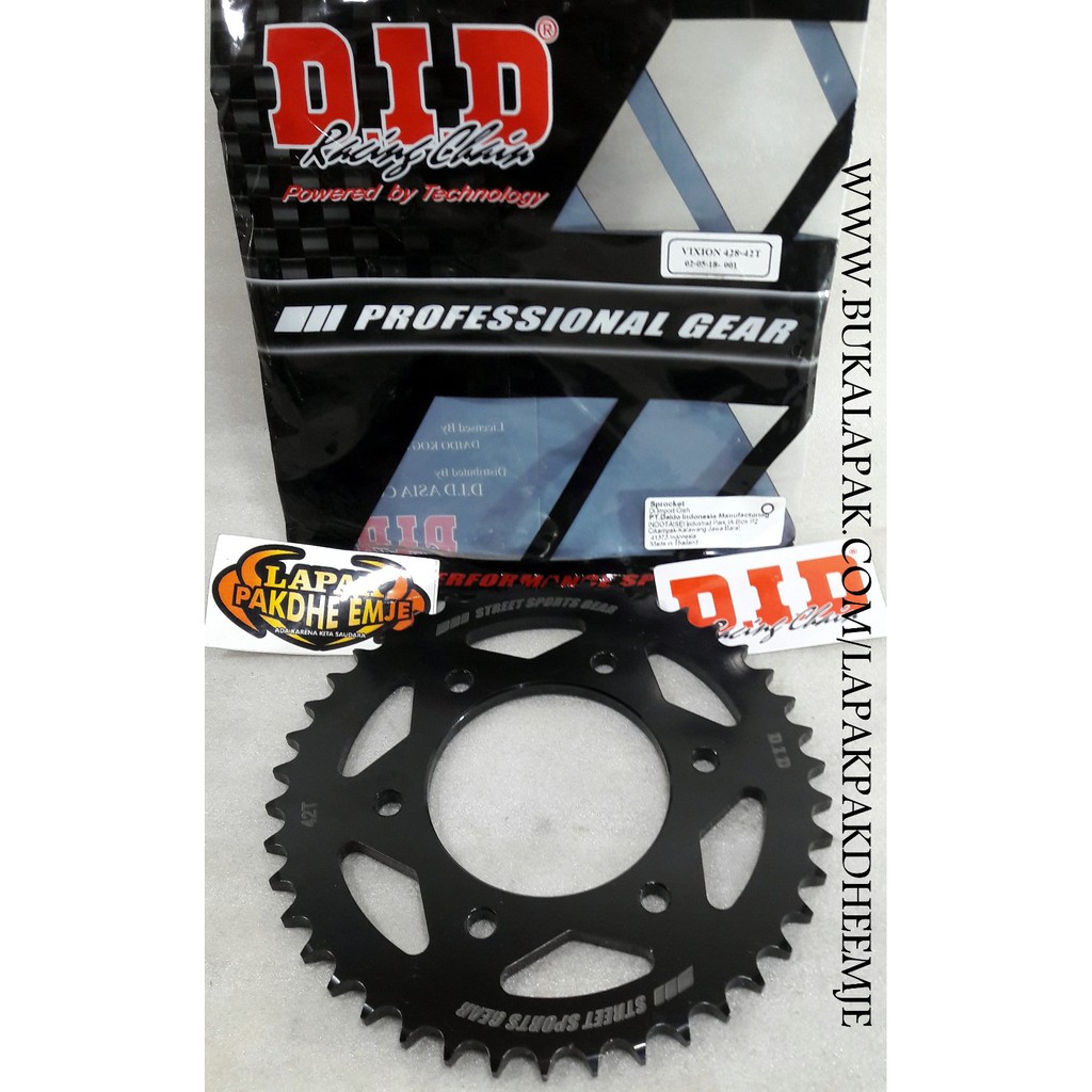 GEAR GEAR BELAKANG 428 42 DID ORIGINAL VIXION BYSON SCORPIO R15 XABRE NVL DID THAILAND LAP