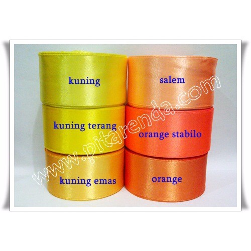 

FRESH PSP 904 Pita Saten Polos 1 5 inch seri Kuning per ROL ISTIMEWA