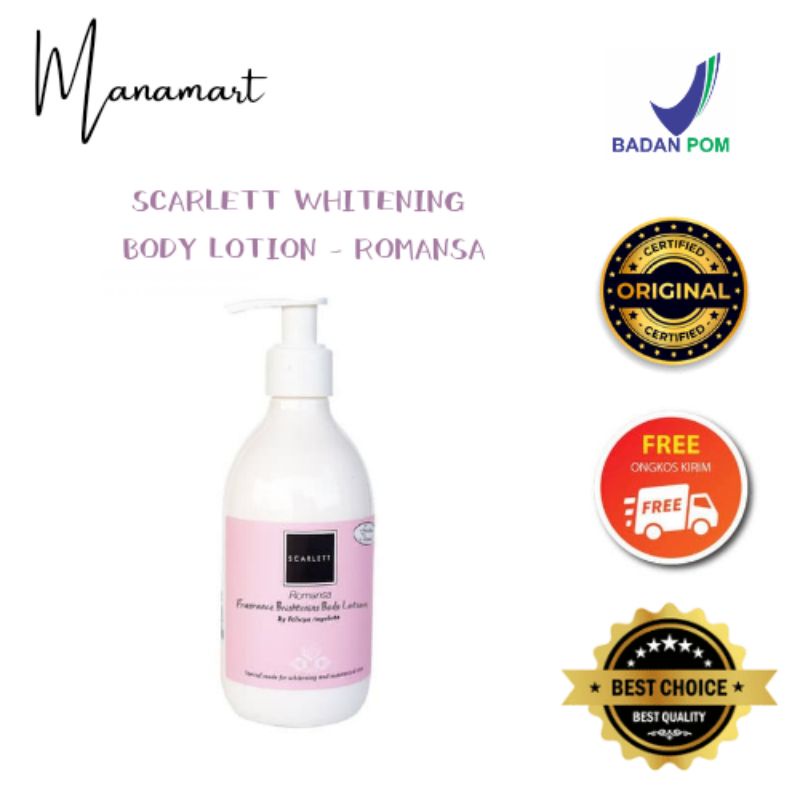SCARLETT FRAGRANCE HAND & BODY WHITENING CREAM - ROMANSA