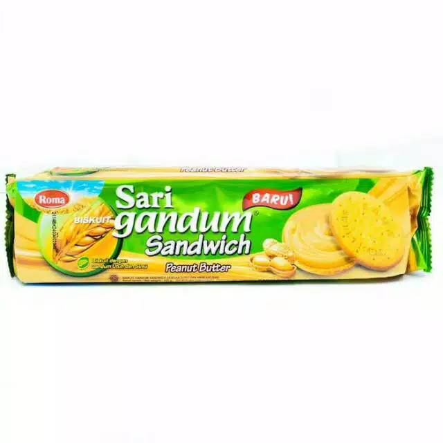 Roma sari gandum sandwich coklat / peanut 108 gram