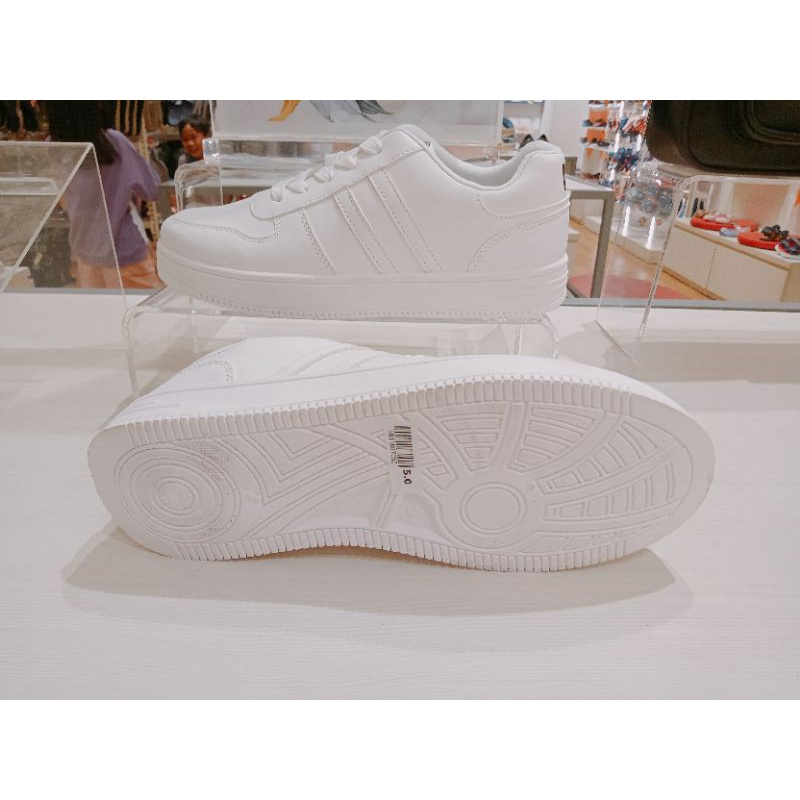 Sepatu Sneakers Tali Wanita Full White Model Trendy North Star Original Bata