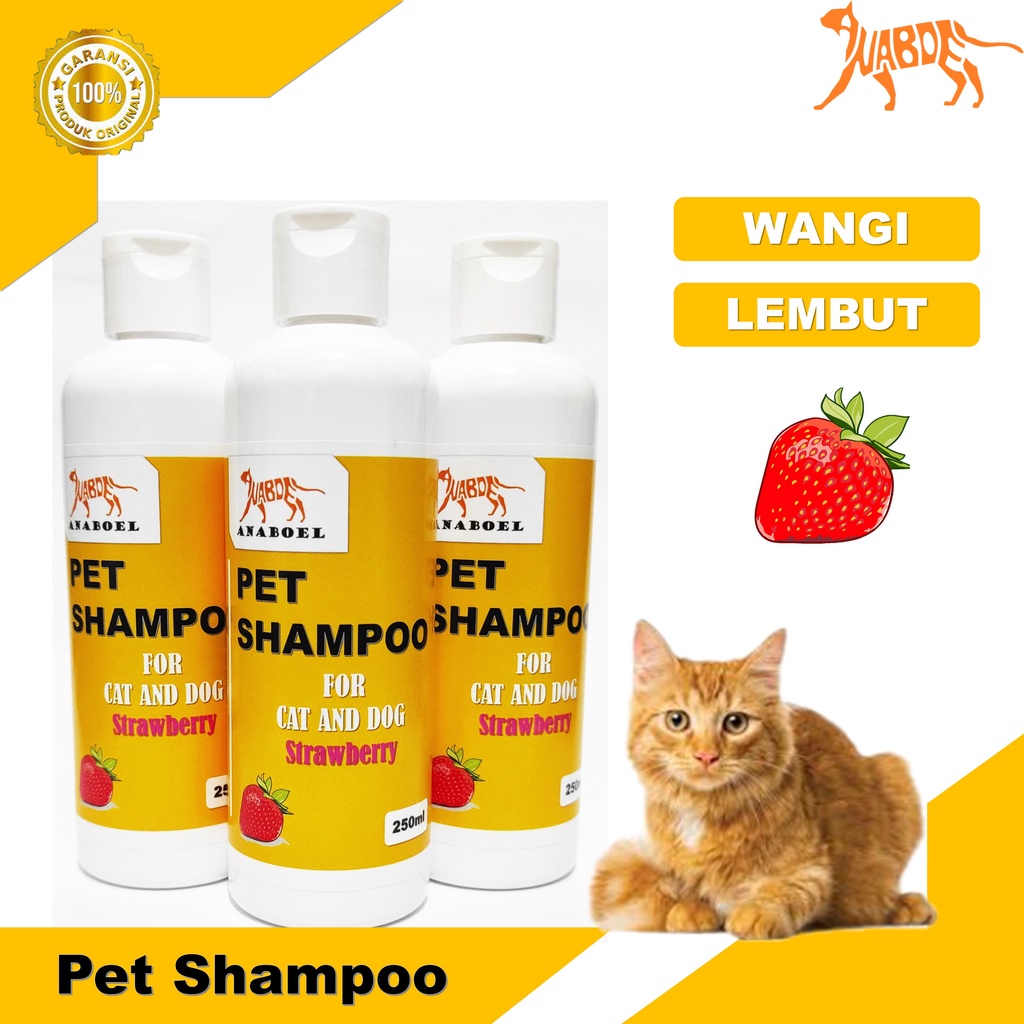 SHAMPOO KUCING & ANJING WANGI STRAWBERRY - ANABOEL
