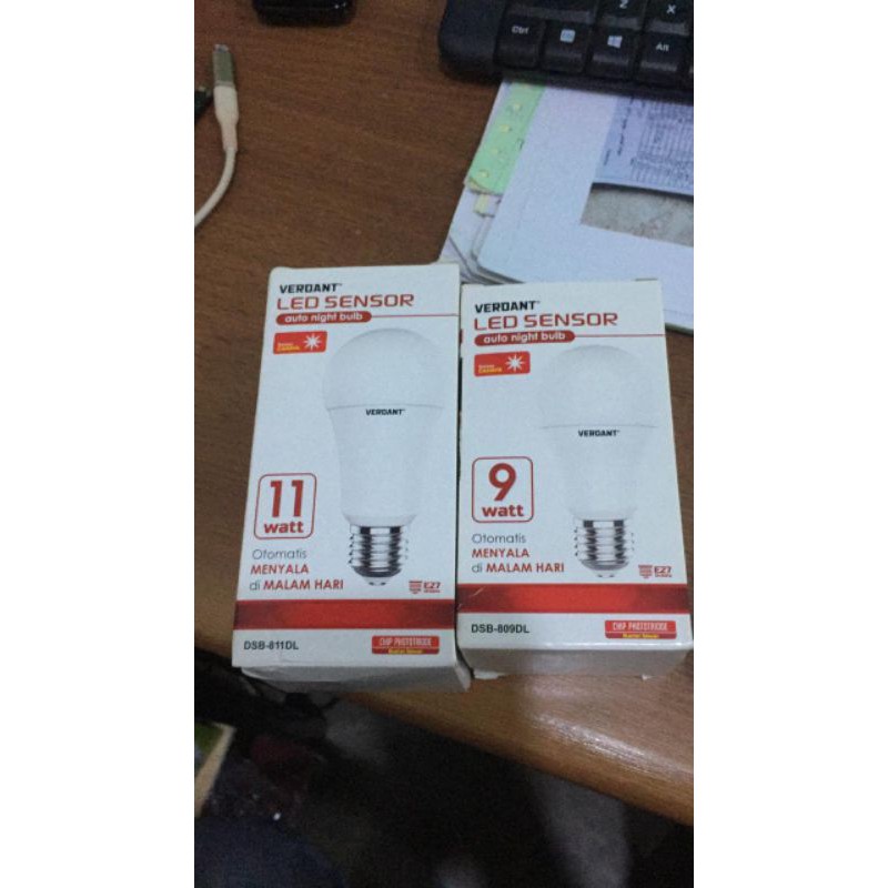 led sensor cahaya11w verdant putih