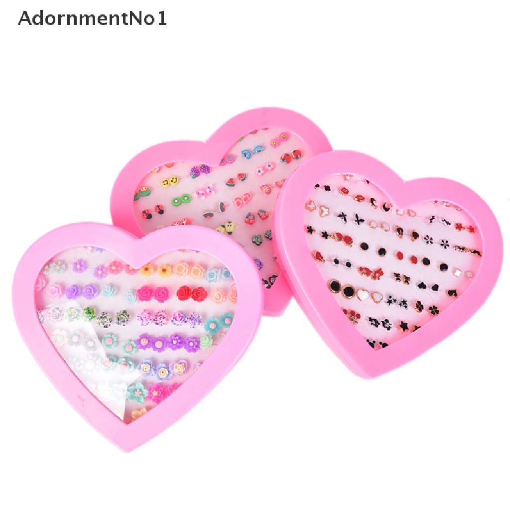 (AdornmentNo1) Set Anting Tusuk / Stud Handmade Bentuk Buah / Bunga Untuk Anak Perempuan