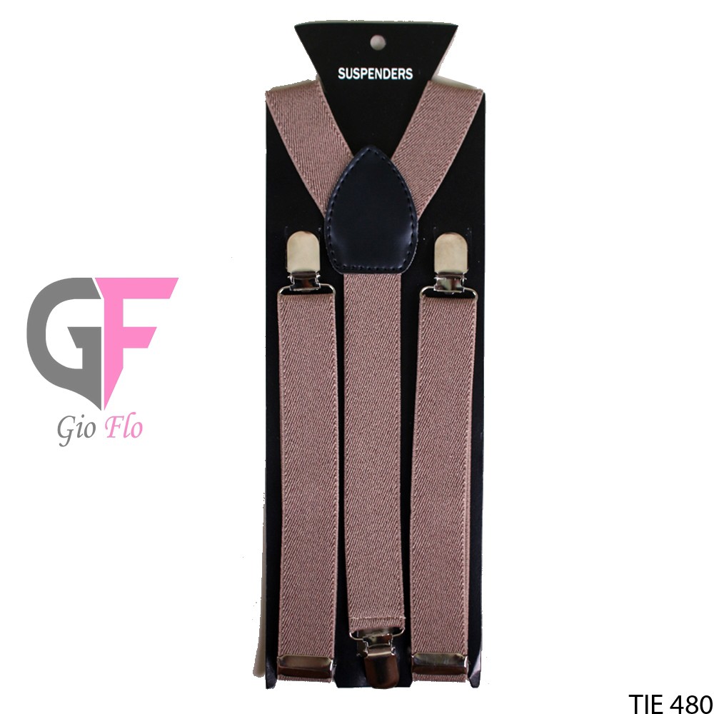 GIOFLO Dasi Suspender Aksesoris Fashion Keren Pria Dark Brown / TIE 480