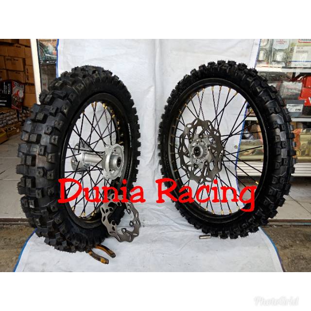 Paketan Velg KLX 150 dan DTracker 150 Velg ring 16 19 dan ring 18 21 sama Ban luar dalam Tromol jari jari