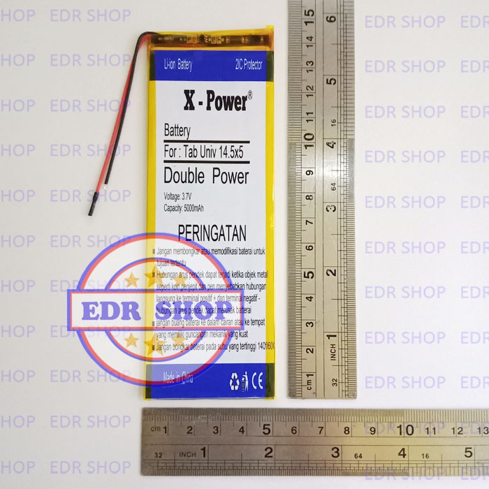 Batre Tab Aldo Universal 14.5x5 Batu Battery Baterai Tanam Double Power