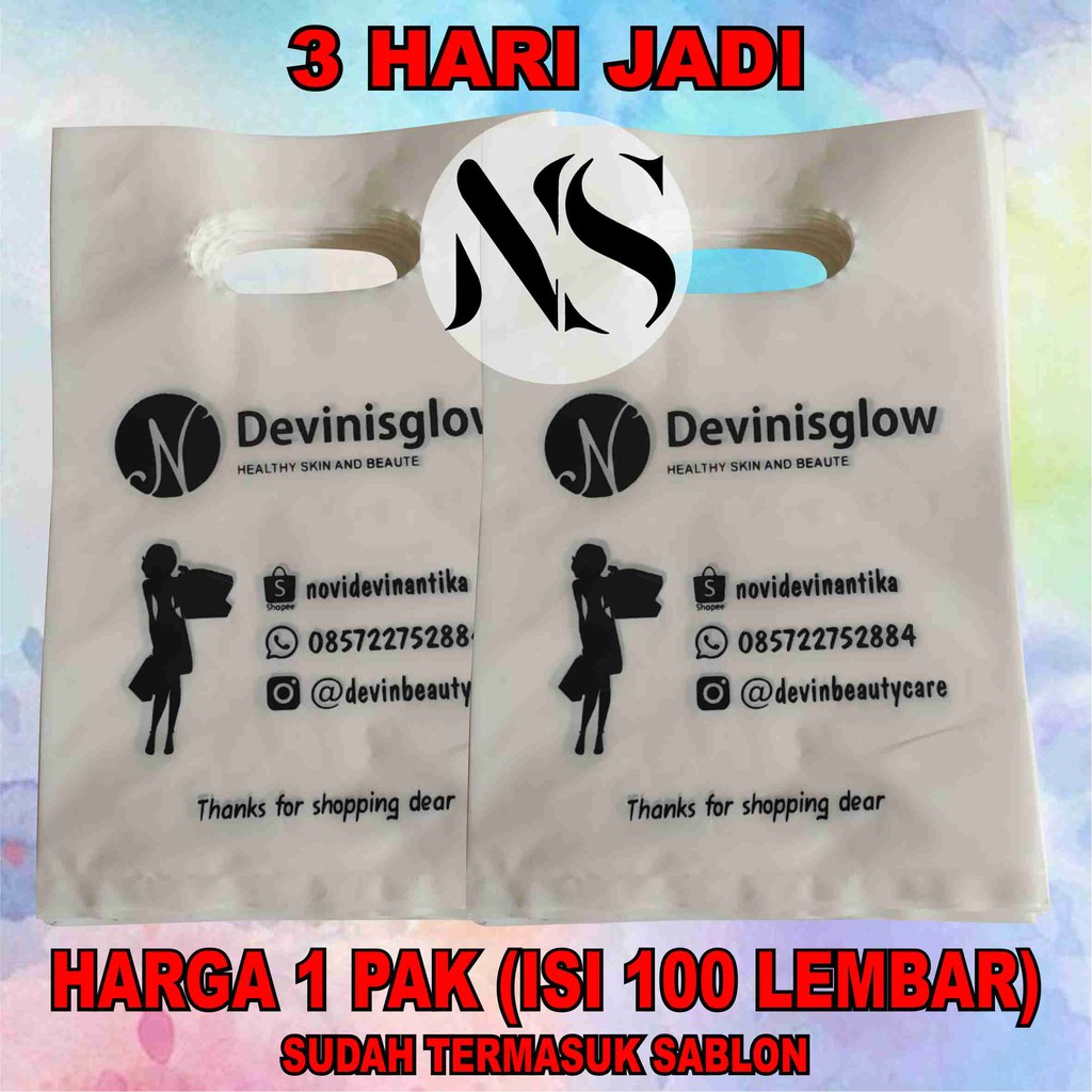 Plastik Packing Olshop Sablon 1 Pak Isi 100 Lembar Ukuran 20x30 Shopee Indonesia 3070