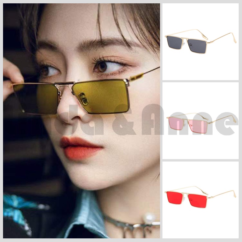 [ COD ] Kacamata Hitam Retro Fashion Wanita dan Pria Gaya Korea Frame Kotak Kecil Import