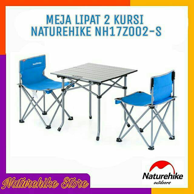 Meja Lipat 2 Kursi Keluarga Piknik Naturehike NH17Z002 S Meja Lipat 2 Kursi Keluarga Piknik Naturehike NH17Z002 S