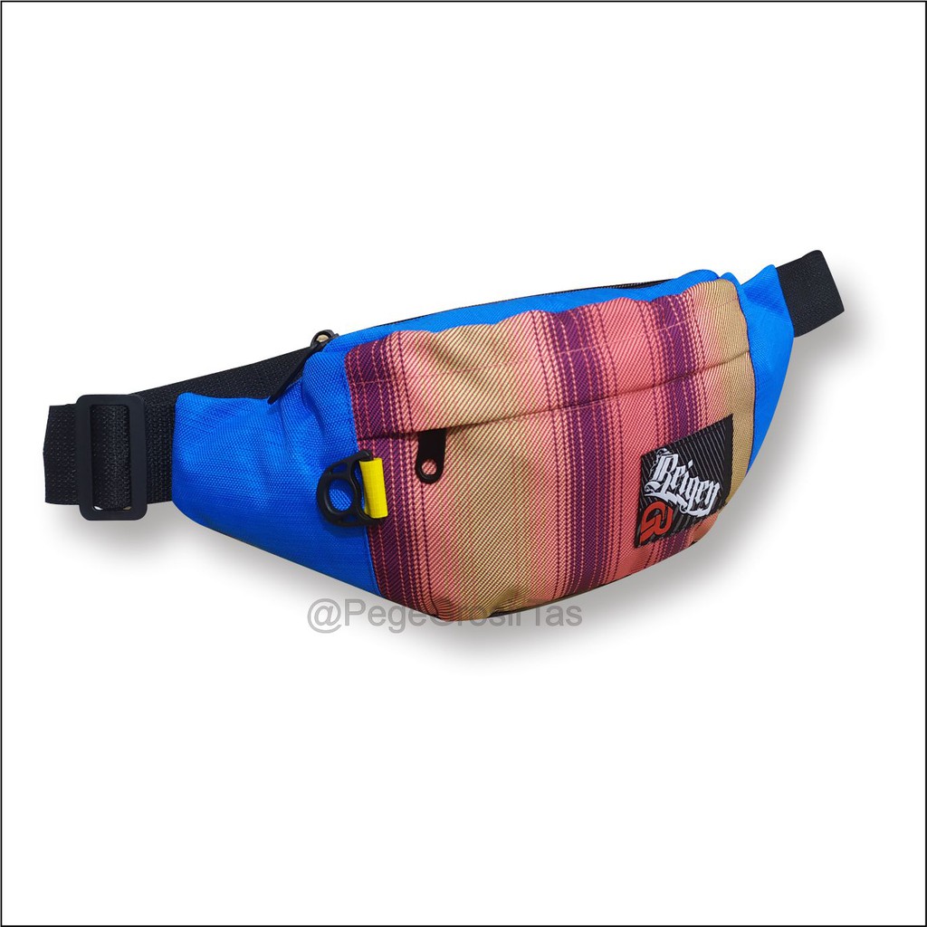 Tas Pinggang Waistbag Pria Bahan Kordura Selempang Slingbag Bahu Kasual Print Sablon - PG - 8842