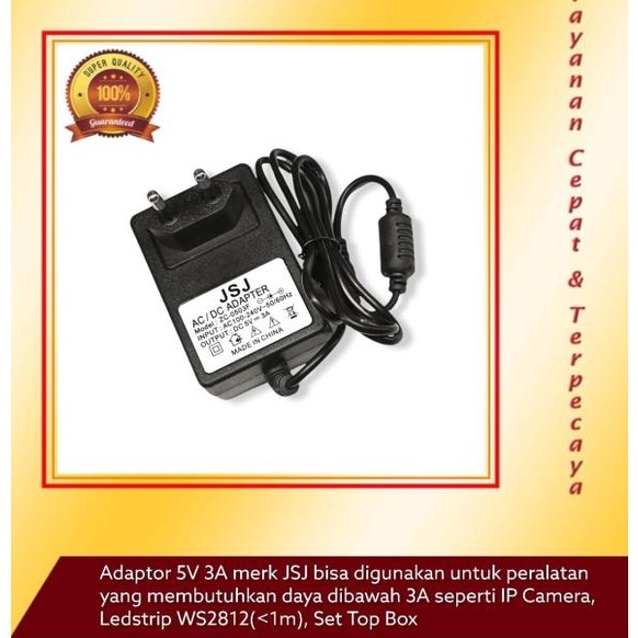 Adaptor 5V 3A JSJ for smartled ws2812b, dll