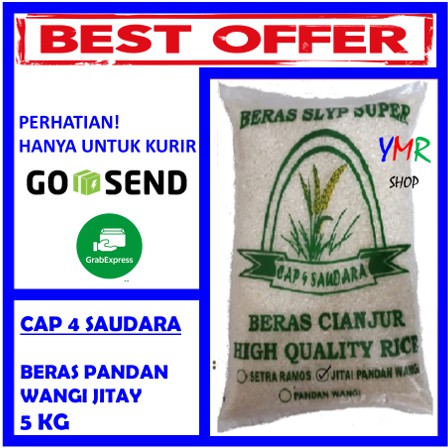 Beras Pandan Wangi Jitay Patahan Cianjur Preium Cap 4 Saudara Murah 5KG 5 kg 10KG 10 kg 20 KG 20kg