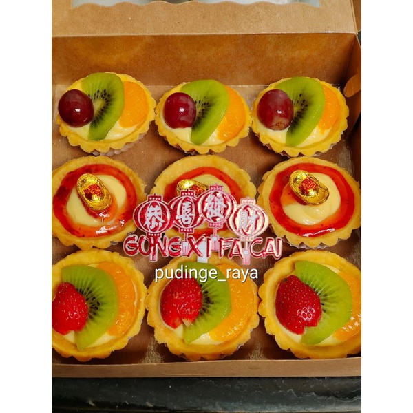 Mini fruit tart fresh pie buah isi 9pcs perbox Pekanbaru only