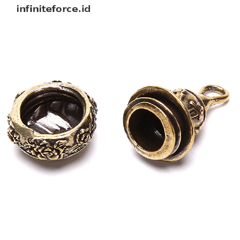 Gantungan Kunci Bentuk Bunga Teratai Bahan Kuningan Gaya China