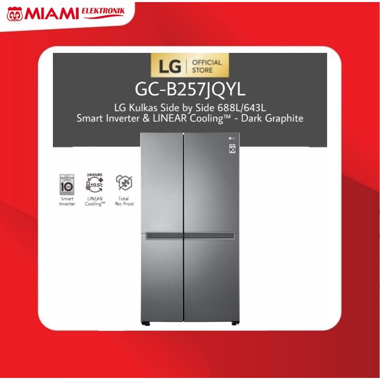 LG GC-B257JQYL / GCB257JQYL Kulkas Side by Side 688L Smart Inverter