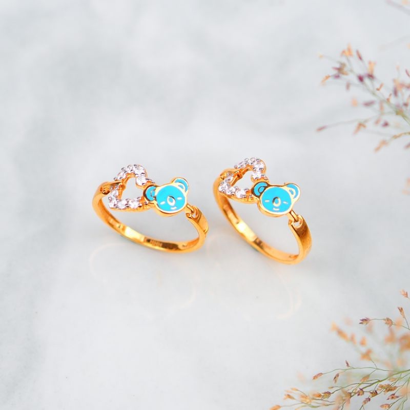 Cincin Emas Ring Bts Army Cat Variasi Mata Putih - Toko Emas Gadjah