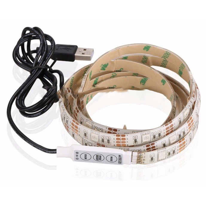 Mood Light Led Strip 5050 RGB with USB Controller (1Meter) - White