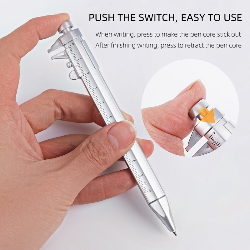 7 In 1 Pen Stylus Layar Sentuh Multifungsi Dengan Penggaris Ukur Level