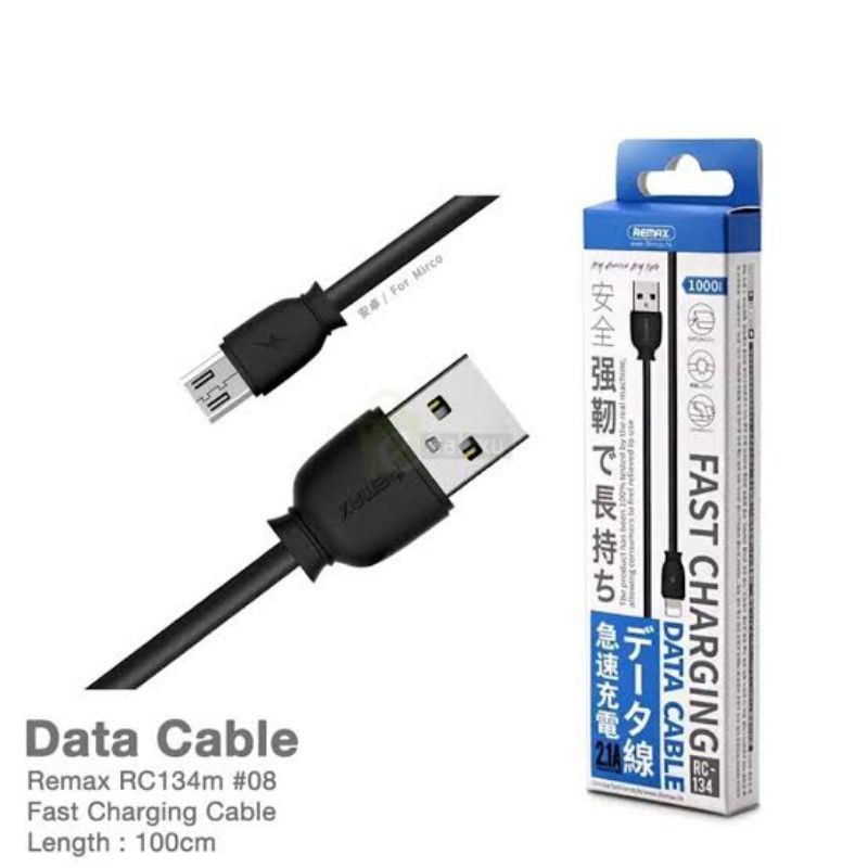 Remax Fast Charging Data Cable RC-134 Micro US / Remax Suji Cable Data RC-134 Micro