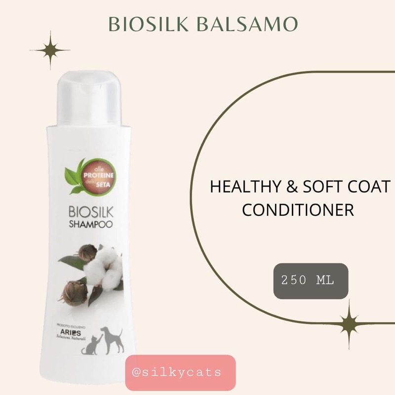 ARIES BIOSILK BALSAMO , conditioner untuk bulu kucing kering dan susah diatur