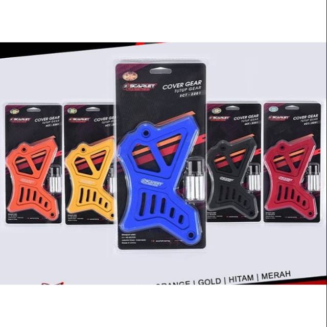 Cover gir gear crf 150 l tutup gera gir crf 150 l pelindung gir crf 150 l supermoto ful cnc scarlet