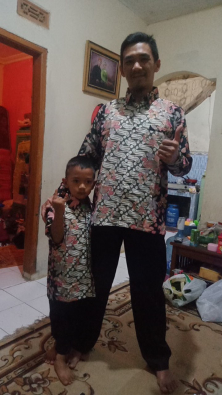 Couple Batik Keluarga / Baju Batik Couple Sarimbit / Kemeja Batik Pria Anak Modern / Rok Plisket