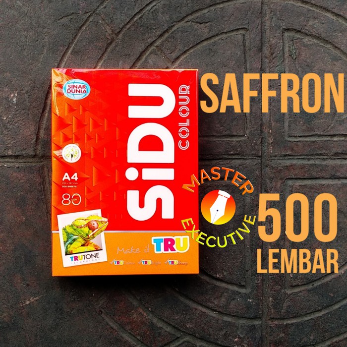 [Rim] Sinar Dunia SiDu Color Kertas A4 80 gsm Warna Orange Saffron IT 240