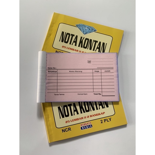

Nota 2 Ply, Nota Kecil, Nota NCR, Desain Landscape