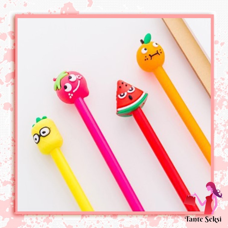 

Ballpoint Karakter Unik Lucu Pena Mini Fruits Alat Tulis Pulpen Karakter Buah Unik Bolpoin