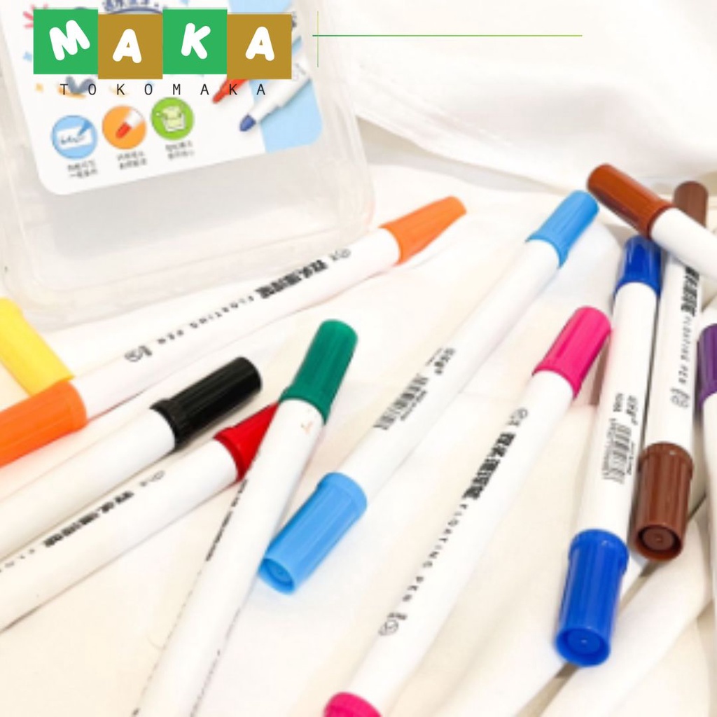 

spidol floating highlighter isi 12 pen floating pulpen perlengkapan sekolah alat tulis kantor murah atk termurah