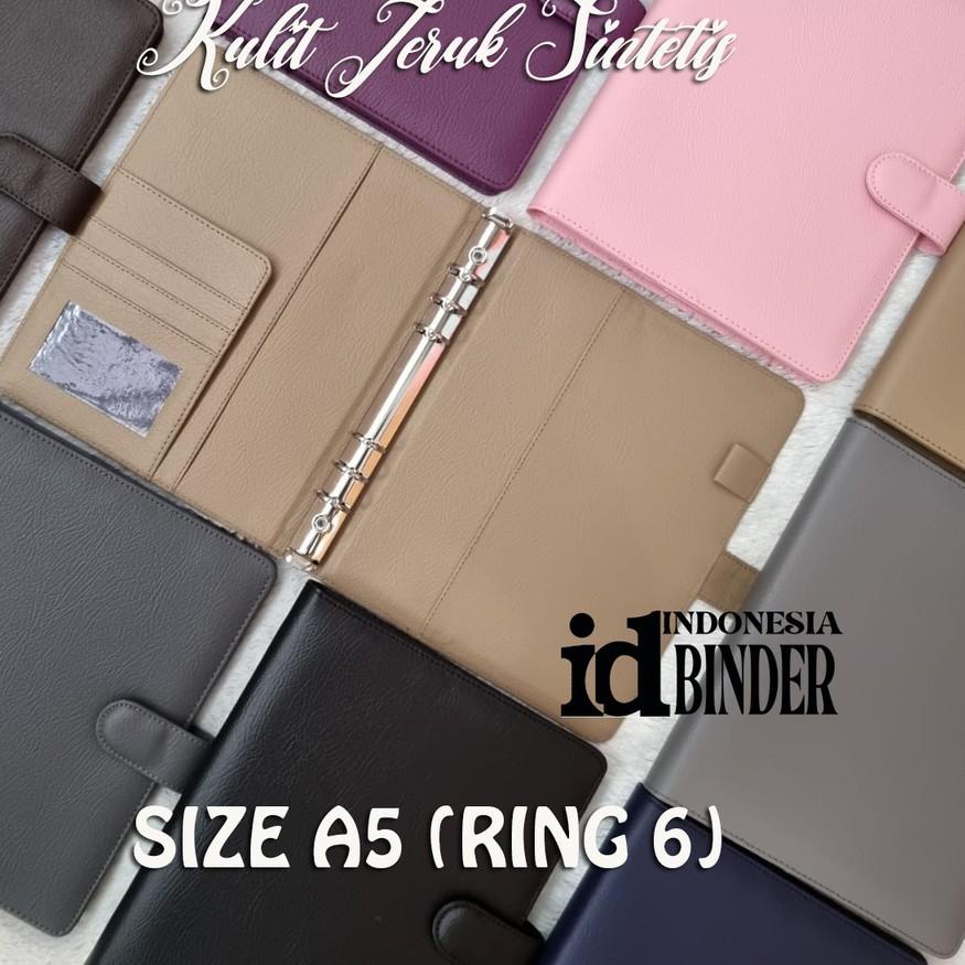 

HOT SALE!! KODE-770 BINDER POLOS A5 (RING 6) KULIT JERUK SINTETIS 10 WARNA PILIHAN