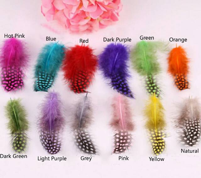 25pcs bulu polkadot bulu bintik