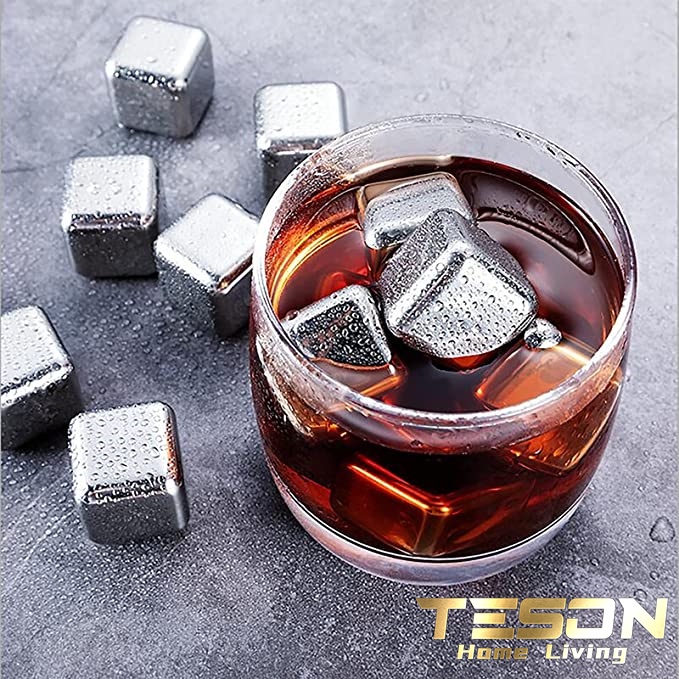 #TERMURAH!!! Es Batu Stainless Steel Cube/ Food Grade Reusable Ice Cubes Pakai Ulang/Ice Cube Pendingin Non Cair SUS304/Es Batu Anti Cair