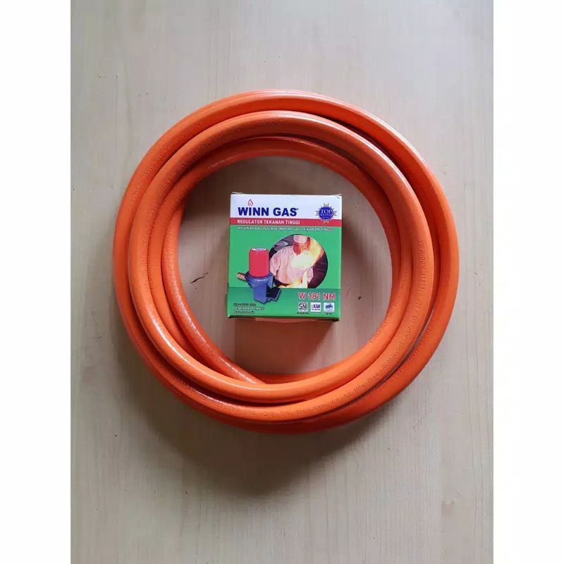 Winn Gas , Win Gas  181 NM , Regulator + Selang 5 Meter , Untuk Penghangat Ayam Gasolec  Tekanan Tinggi