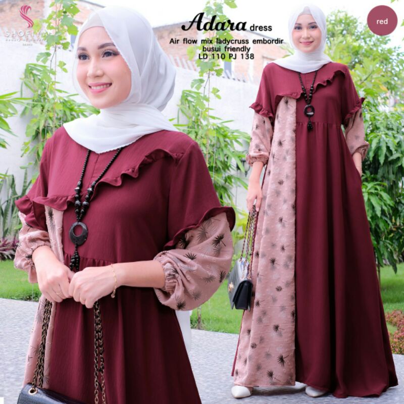 ATEEFA  &amp; ADARA Maxi Dress Ori by Shofiya