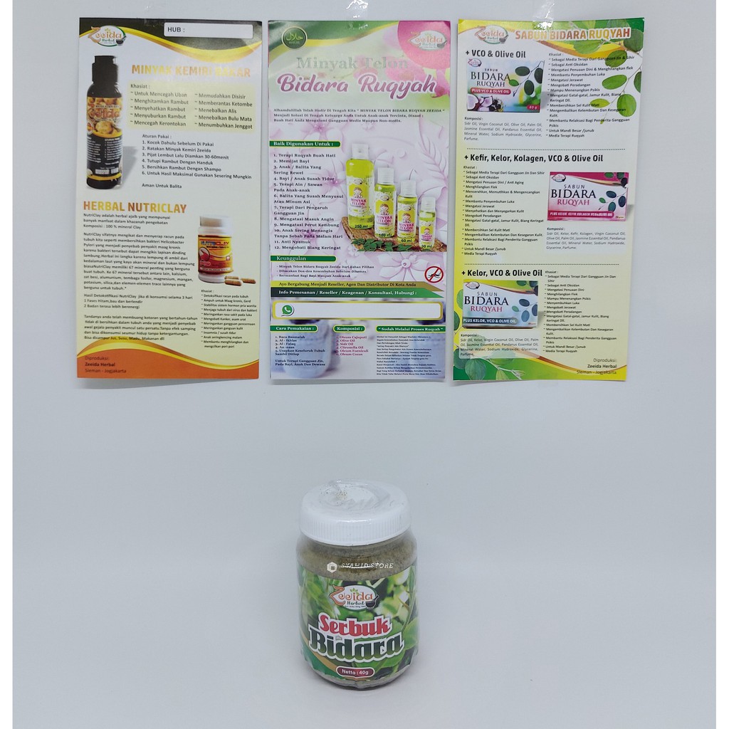 

Serbuk Bidara Zeeida Herbal 100% Daun Bidara