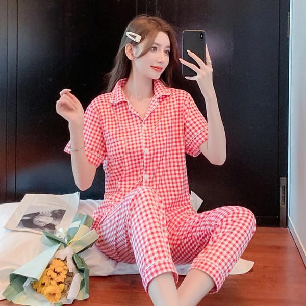 Baju Tidur wanita Piyama import Pakaian tidur celana panjang pajamas sleepwear piama wanita-6