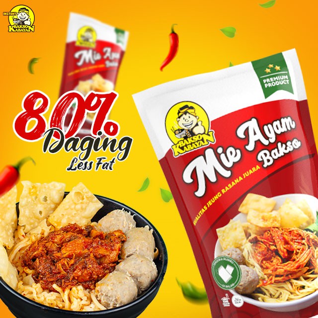 Jual Mie Ayam Instan Khas Kabayan Isi Kumpilit Baksonya Daging Banget