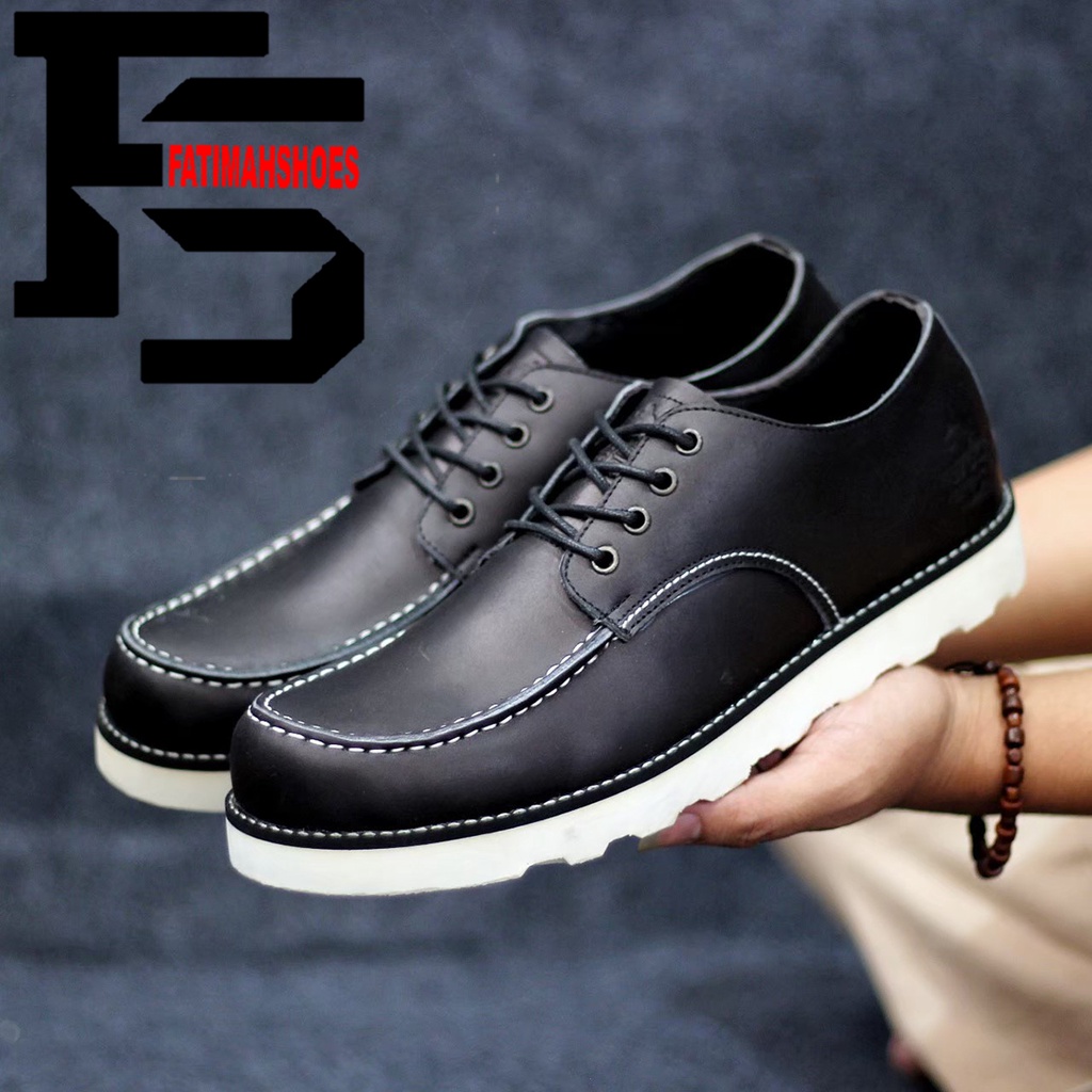 FATIMAHSHOES - Sepatu Kulit Pria Sepatu Boot Pendek Sepatu Formal Sepatu Semi Boot Sepatu Kasual Sepatu Pria