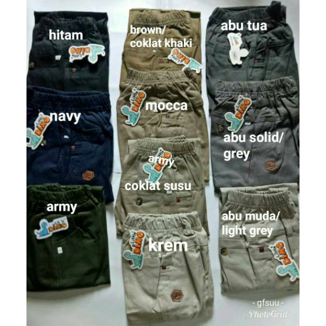 CARGO blackhawk chino little dino ori size 2-12