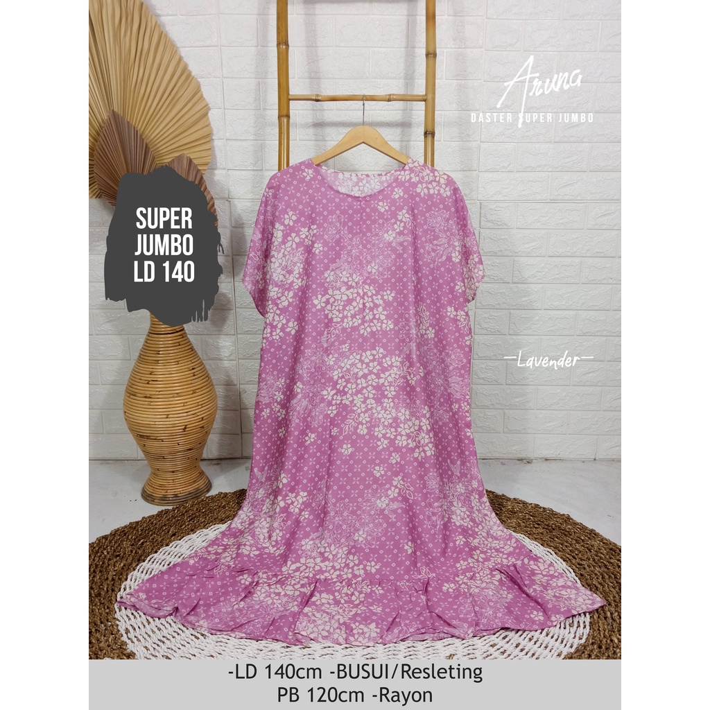 LD 140cm (40 Motif) Daster SUPER JUMBO dan Daster Kaftan LD 150cm Ruffle (Part 1) Daster Rempel JUMBO Daster Viral-Aruna Ungu