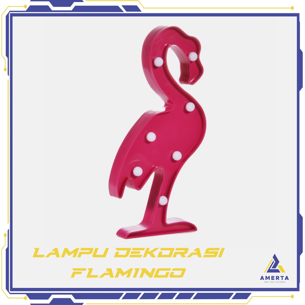 Lampu Dekorasi Marquee Light LED - Model Flamingo &amp; Cactus